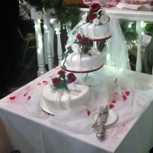 3 Tier Roses Wedding Cake