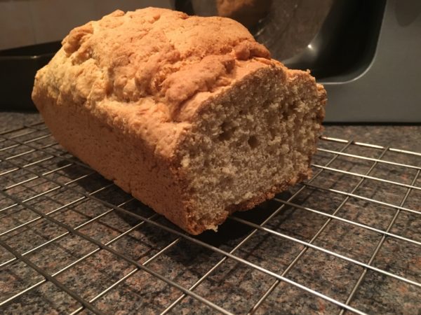 coconut sweetbread halved