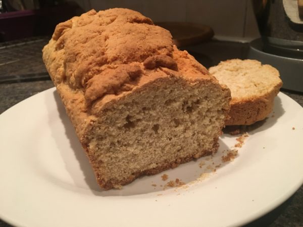 coconut sweetbread halved