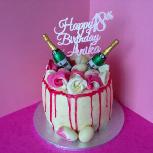 Eggs,Roses and Champagne Cake