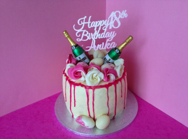 Eggs,Roses and Champagne Cake