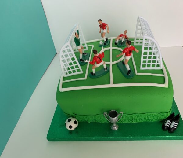 Football cake 8 inches close