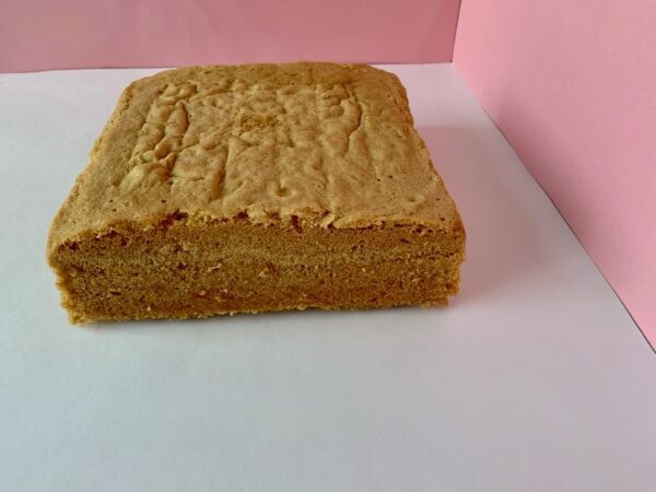 ready made square cake front view