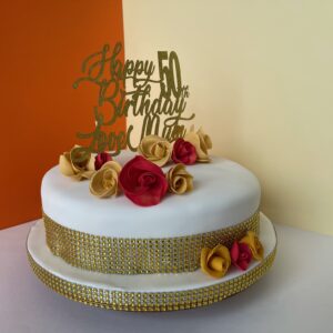 Roses Birthday Cake - add age