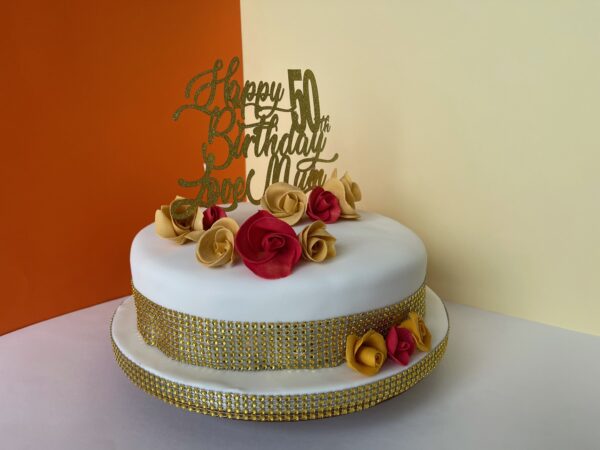 Roses Birthday Cake - add age