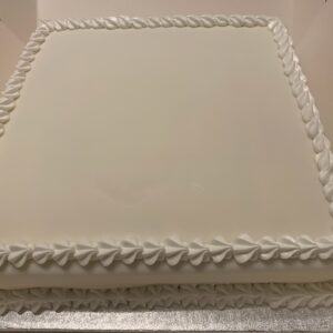 plain icing square cake