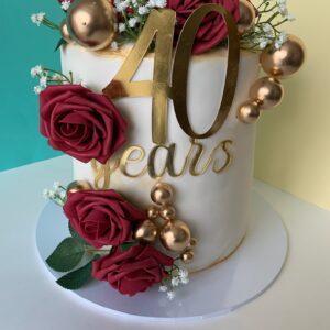 40th Rose Birthday Cake